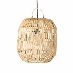 Meubles & Design Suspensions Abat-jour Bohème En Rotin Naturel -Luminaires Soldes 2022 abat jour boheme en rotin naturel 2