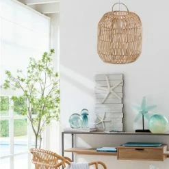 Meubles & Design Suspensions Abat-jour Bohème En Rotin Naturel -Luminaires Soldes 2022 abat jour boheme en rotin naturel 4