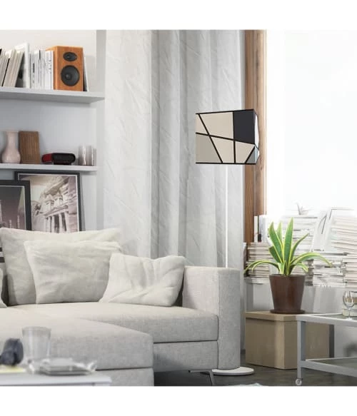 Abat-jours Lampes à Poser Abat-jour Carré Callero Gris 30x30 H 30 4 Abat-jours Lampes à Poser Abat-jour Carré Callero Gris 30x30 H 30 – Image 2