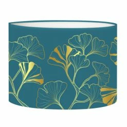 Abat-jours Lampes à Poser Abat-jour Chevet Iris Bleu Canard T 25 X H 20