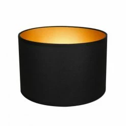 Abat-jours Lampes à Poser Abat-jour Chevet Moyen Noir Et Or T 30 X H 25