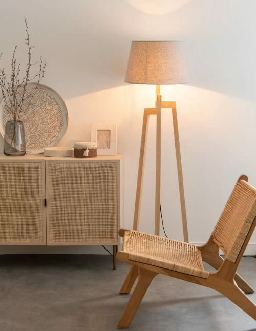 Maisons Du Monde Lampadaires Abat-jour Gris Clair 5 Maisons Du Monde Lampadaires Abat-jour Gris Clair – Image 3