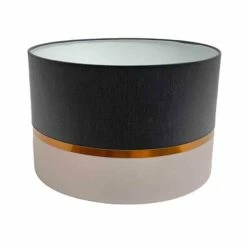 Abat-jours Lampadaires Abat-jour Lampadaire Bicolore Gris Clair Et Gris Foncé T 45 X H 28