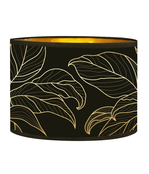 Abat-jours Lampadaires Abat-jour Lampadaire Doré Imprimé Noir Et Or Feuille T 40 X H 25 3 Abat-jours Lampadaires Abat-jour Lampadaire Doré Imprimé Noir Et Or Feuille T 40 X H 25