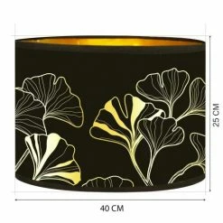 Abat-jours Lampadaires Abat-jour Lampadaire Doré Imprimé Noir Et Or Iris T 40 X H 25 -Luminaires Soldes 2022 abat jour lampadaire dore imprime noir et or iris t 40 x h 25 2