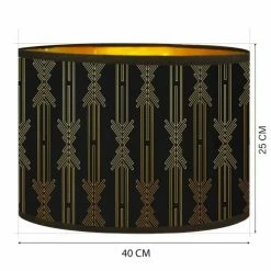 Abat-jours Lampadaires Abat-jour Lampadaire Doré Imprimé Noir Et Or Lazarre T 40 X H 25 -Luminaires Soldes 2022 abat jour lampadaire dore imprime noir et or lazarre t 40 x h 25 2