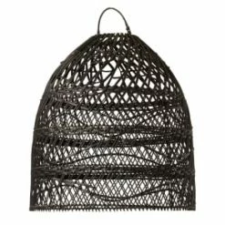 Meubles & Design Suspensions Abat-jour Lanterne En Rotin Naturel Naturel -Luminaires Soldes 2022 abat jour lanterne en rotin naturel noir