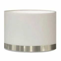 Abat-jours Lampes à Poser Abat-jour Pour Chevet Rond Blanc Jonc Aluminium T 25 X H 20