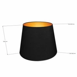 Abat-jours Lampadaires Abat-jour Pour Lampadaire Conique Noir Et Or T 35 X H 25 -Luminaires Soldes 2022 abat jour pour lampadaire conique noir et or t 35 x h 25 2