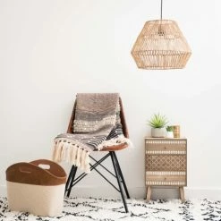 Maisons Du Monde Suspensions Abat-jour Pour Suspension En Fibre Végétale D40 -Luminaires Soldes 2022 abat jour pour suspension en fibre vegetale d40 1000 1 11 173605 4