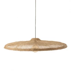 Meubles & Design Suspensions Abat-jour Rond Large En Rotin Naturel 100cm