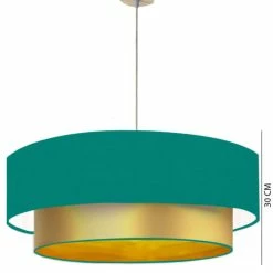 Abat-jours Suspensions Abat-jour Suspension Double Laqué Or Et Vert Turquoise T 60 X H 30 7 Abat-jours Suspensions Abat-jour Suspension Double Laqué Or Et Vert Turquoise T 60 X H 30 -Luminaires Soldes 2022 abat jour suspension double laque or et vert turquoise t 60 x h 30 2