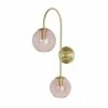 Maisons Du Monde Appliques Murales Et Spots Applique 2 Globes En Verre Teinté Rose Et Socle En Métal Doré -Luminaires Soldes 2022 applique 2 globes en verre teinte rose et socle en metal dore 1000 2 28 219132 1