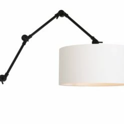 It's About Romi Appliques Murales Et Spots Applique 3 Bras En Métal Et Abat-jour Blanc L100cm