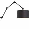 It's About Romi Appliques Murales Et Spots Applique 3 Bras Et Abat-jour Noir L100cm