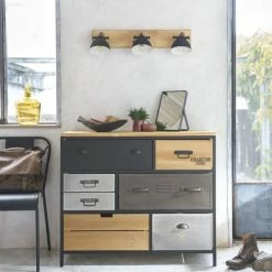 Maisons Du Monde Appliques Murales Et Spots Applique 3 Lampes En Manguier Et Métal Noir L.73cm -Luminaires Soldes 2022 applique 3 lampes en manguier et metal noir l 73cm 1000 11 24 165336 11