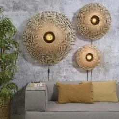 Good & Mojo Appliques Murales Et Spots Applique Bambou Avec Câble D44cm -Luminaires Soldes 2022 applique bambou avec cable d44cm 2