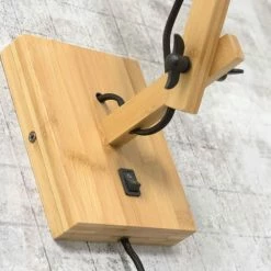 Good & Mojo Appliques Murales Et Spots Applique Bambou/lin Blanc L50cm -Luminaires Soldes 2022 applique bambou lin blanc l50cm 3