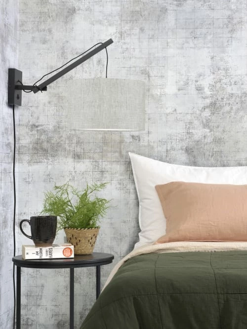 Good & Mojo Appliques Murales Et Spots Applique Bambou/lin L50cm 4 Good & Mojo Appliques Murales Et Spots Applique Bambou/lin L50cm – Image 2