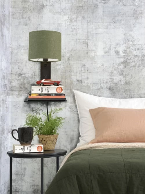 Good & Mojo Appliques Murales Et Spots Applique Bambou Noir/lin Avec Tablette H36cm 5 Good & Mojo Appliques Murales Et Spots Applique Bambou Noir/lin Avec Tablette H36cm – Image 3