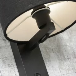 Good & Mojo Appliques Murales Et Spots Applique Bambou Noir/lin Avec Tablette H36cm -Luminaires Soldes 2022 applique bambou noir lin avec tablette h36cm 4