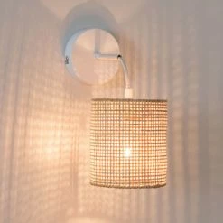 Luminaires Soldes 2022 -Luminaires Soldes 2022 applique cannage en rotin et metal blanc 1000 12 17 211577 1