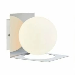 Markslöjd Appliques Murales Et Spots Applique De Salle De Bain Métal Argent/verre Dépoli D12cm