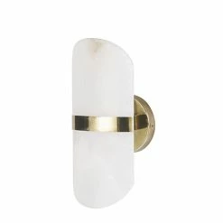 Maisons Du Monde Appliques Murales Et Spots Applique En Alabastre Et Métal Doré