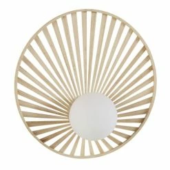 Maisons Du Monde Appliques Murales Et Spots Applique En Bambou Et Verre Opaline