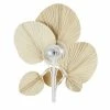Maisons Du Monde Appliques Murales Et Spots Applique En Métal Blanc Orné De Feuilles En Fibre De Palmier Et Globe En Verre