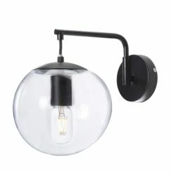 Lussiol Lighting Appliques Murales Et Spots Applique En Métal Noir H.25 Cm