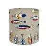 Belamp Appliques Murales Et Spots Applique En Tissu Beige Avec Des Poissons Colorés - 30*30 Cm
