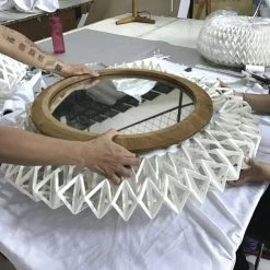 Now’s Home Appliques Murales Et Spots Applique En Tissu Blanc Cassé Avec Miroir D40 -Luminaires Soldes 2022 applique en tissu blanc casse avec miroir d40 5