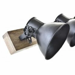 Wadiga Appliques Murales Et Spots Applique Murale Bois Et Métal Noir Triple 67x18x24cm -Luminaires Soldes 2022 applique murale bois et metal noir triple 67x18x24cm 2