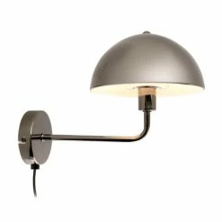 Leitmotiv Appliques Murales Et Spots Applique Murale Champignon En Métal Gris -Luminaires Soldes 2022 applique murale champignon en metal gris 2