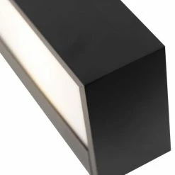 QAZQA Appliques Murales Et Spots Applique Murale En Aluminium Noir -Luminaires Soldes 2022 applique murale en aluminium noir 8