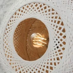 Good & Mojo Appliques Murales Et Spots Applique Murale En Bambou Blanc D40 -Luminaires Soldes 2022 applique murale en bambou blanc d40 3