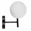 Ixia Appliques Murales Et Spots Applique Murale Métal Noir Et Globe En Verre Dépoli Blanc -Luminaires Soldes 2022 applique murale metal noir et globe en verre depoli blanc