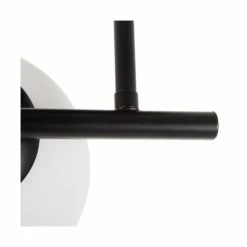 Ixia Appliques Murales Et Spots Applique Murale Métal Noir Et Globe En Verre Dépoli Blanc -Luminaires Soldes 2022 applique murale metal noir et globe en verre depoli blanc 3