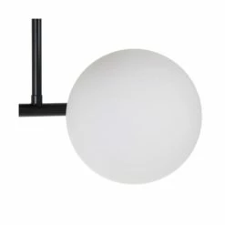 Ixia Appliques Murales Et Spots Applique Murale Métal Noir Et Globe En Verre Dépoli Blanc -Luminaires Soldes 2022 applique murale metal noir et globe en verre depoli blanc 4