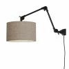 It's About Romi Appliques Murales Et Spots Applique Noire 2 Bras Et Abat-jour L80cm -Luminaires Soldes 2022 applique noire 2 bras et abat jour l80cm