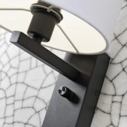 It's About Romi Appliques Murales Et Spots Applique Noire Avec Tablette Et Abat-jour Noir H42cm -Luminaires Soldes 2022 applique noire avec tablette et abat jour noir h42cm 2