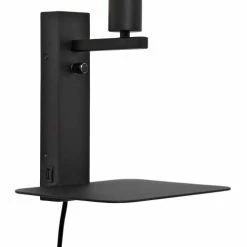 It's About Romi Appliques Murales Et Spots Applique Noire Avec Tablette H25cm