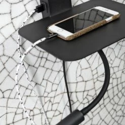 It's About Romi Appliques Murales Et Spots Applique Noire Avec Tablette Liseuse Et Abat-jour H52cm -Luminaires Soldes 2022 applique noire avec tablette liseuse et abat jour h52cm 3