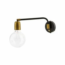 House Doctor Appliques Murales Et Spots Applique Noire Et Laiton