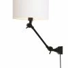 It's About Romi Appliques Murales Et Spots Applique Noire Flexible Et Abat-jour Blanc L65cm -Luminaires Soldes 2022 applique noire flexible et abat jour blanc l65cm