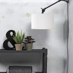 It's About Romi Appliques Murales Et Spots Applique Noire Flexible Et Abat-jour Blanc L65cm -Luminaires Soldes 2022 applique noire flexible et abat jour blanc l65cm 2