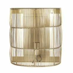 Maisons Du Monde Appliques Murales Et Spots Applique Tressé En Fines Lanières De Métal Doré