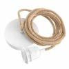 Bazar Bizar Suspensions Cable Lámpara Techo Fibras Naturales Blanco -Luminaires Soldes 2022 cable lampara techo fibras naturales blanco 3