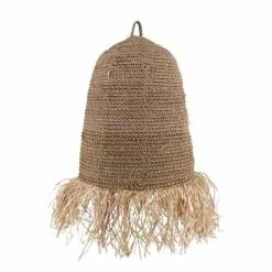 Pirouette Paris Suspensions Cache-ampoule En Fibres Végétales Avec Franges